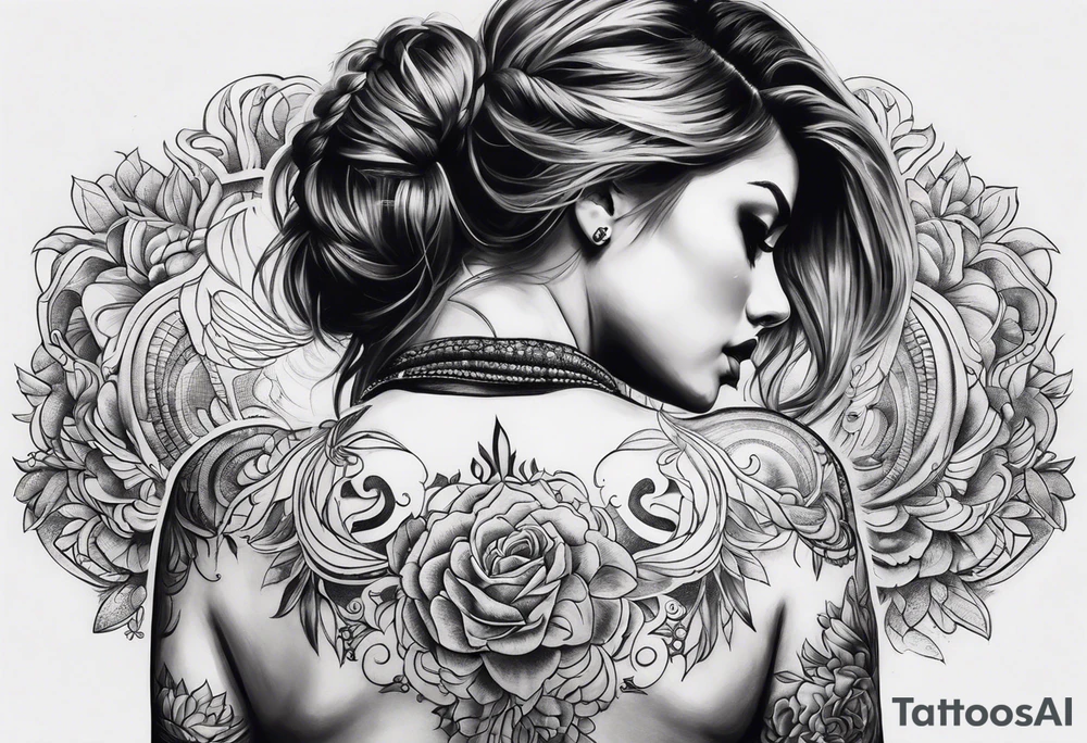 Ladies back tattoo tattoo idea