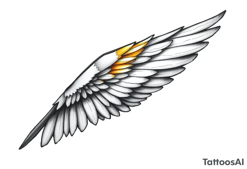Mended Wing (kintsugi)
A feathered wing with fine hairline “cracks” that are filled (not shattered) in a gold-effect line. Reads: healed + stronger.
Tiny text option along the radius: “grace made strong” (2 Cor 12:9) or simply “still rising.” tattoo idea