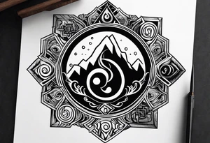 avatar the last airbender elemental symbols tattoo idea