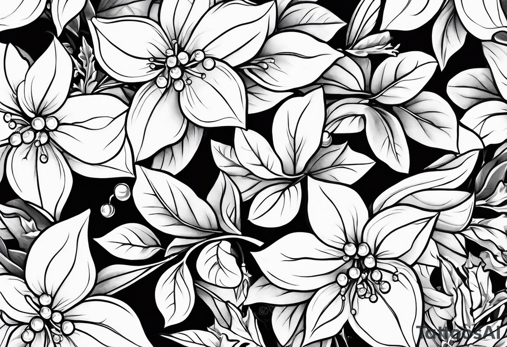 Holly berry birth flower chian tattoo idea