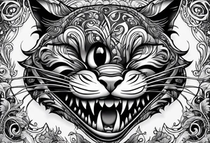 Cheshire cat tattoo idea
