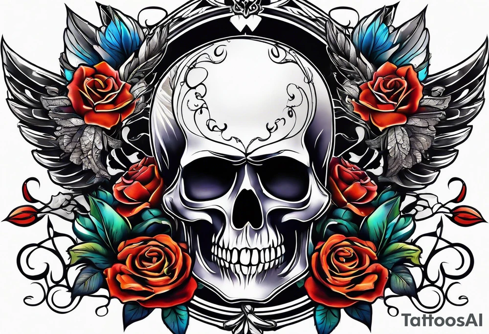 Beautiful death tattoo idea