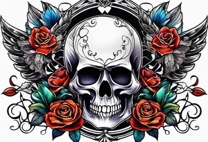 Beautiful death tattoo idea