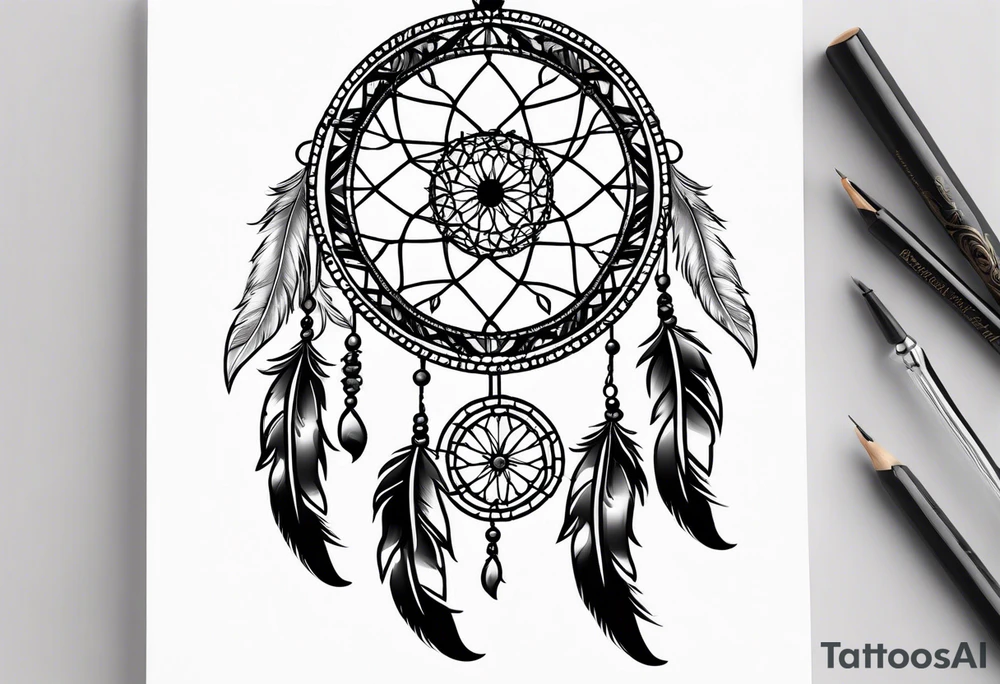 dream catcher tattoo idea
