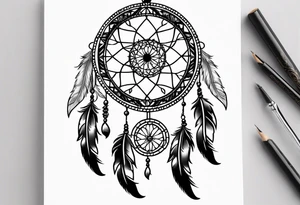 dream catcher tattoo idea