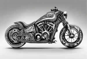 bicycle chain and gears wrist tattoo idea