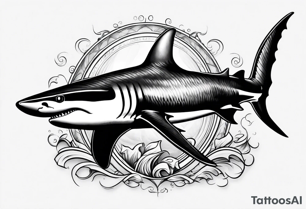 hammer head shark tattoo idea