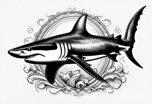 hammer head shark tattoo idea