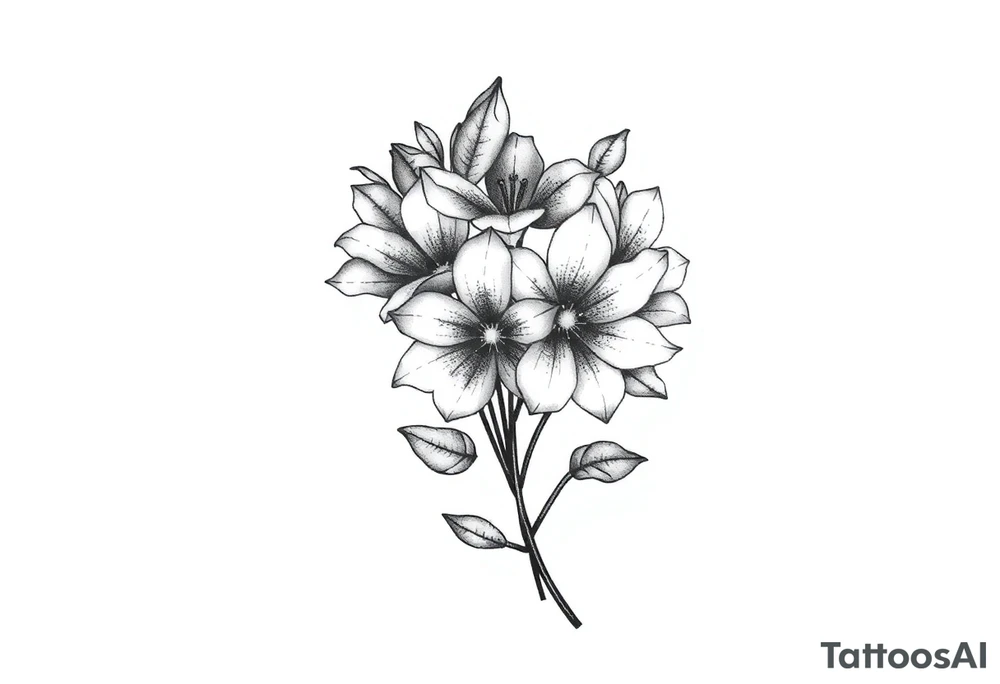 bouquet of flowers tattoo idea