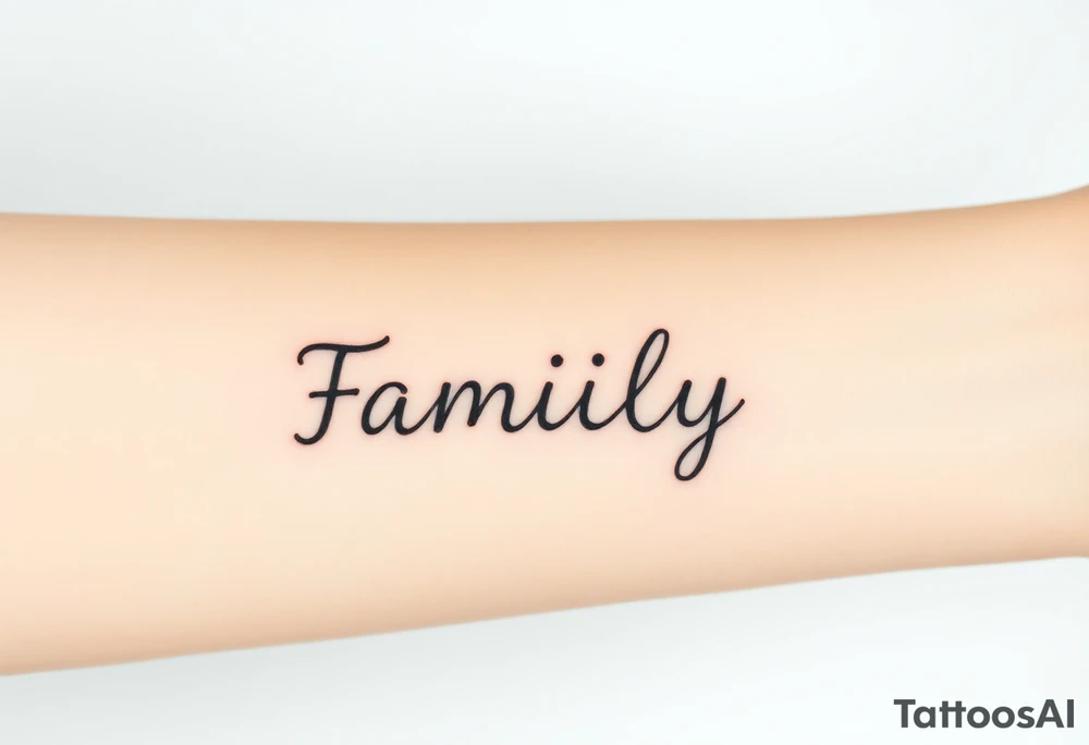 Family  word tattoo idea