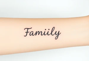 Family  word tattoo idea
