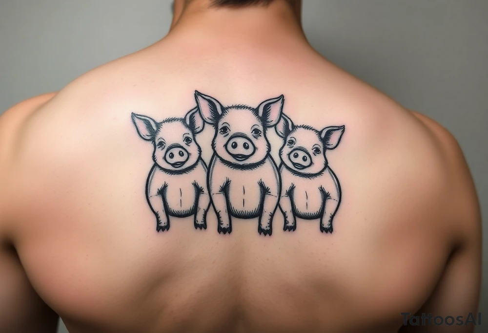 Three little pigs nursery rhyme tattoo idea