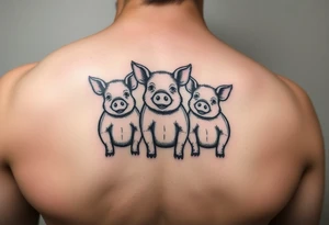 Three little pigs nursery rhyme tattoo idea