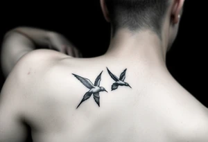 siloet birds flying down arm

\ tattoo idea