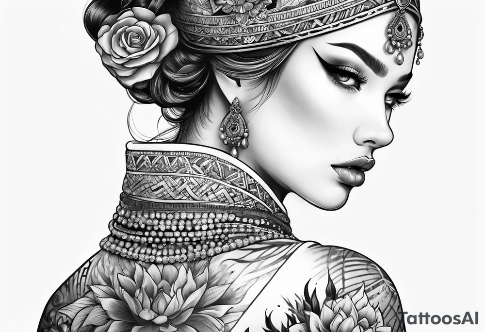 spiritual feminine tattoo for sleeve tattoo idea