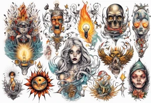 Light liberating people from fear tattoo idea