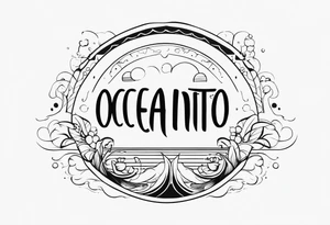 Just a name Oceanito with good font tattoo idea