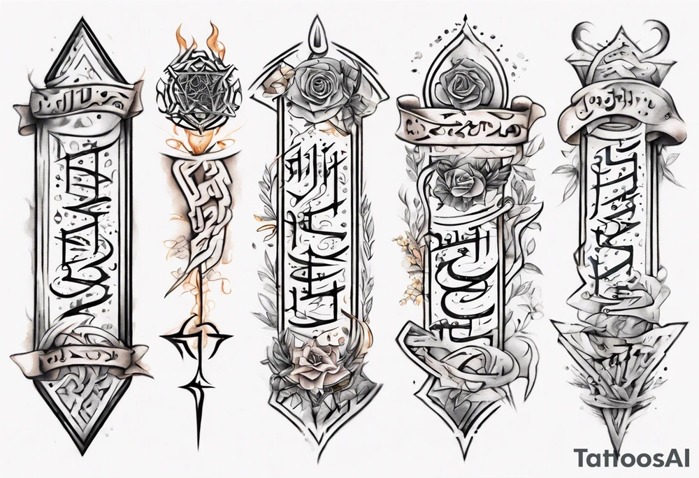 Hebrew written tattoo for arm tattoo idea