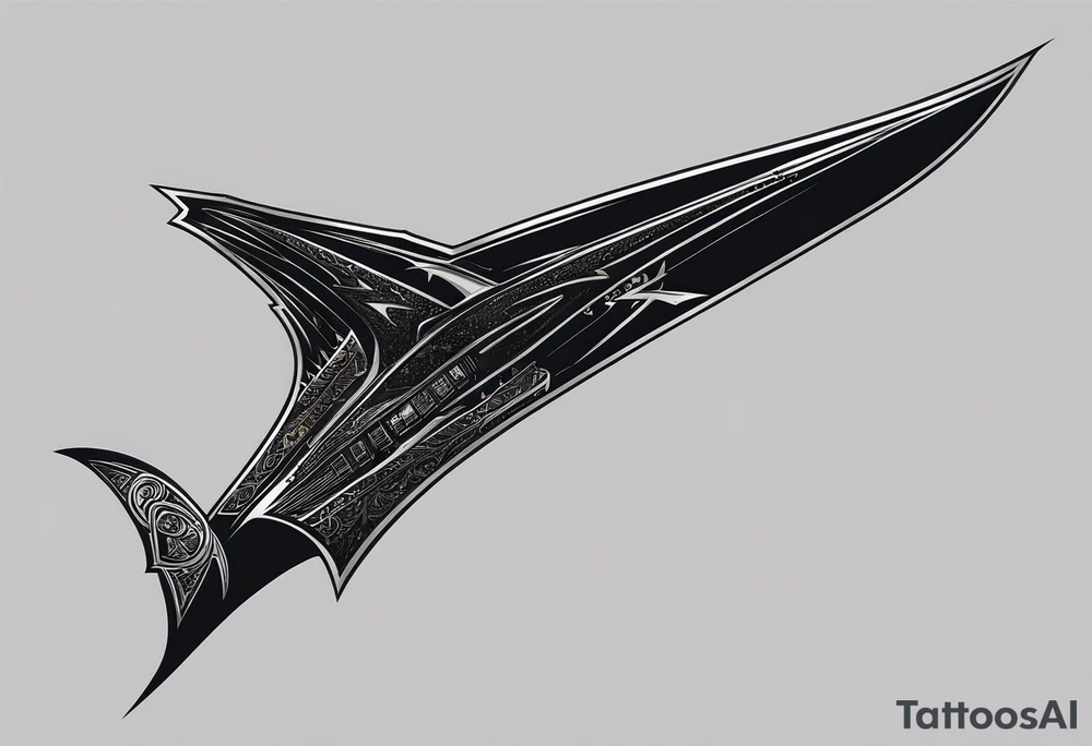 i have tattoos on my left arm that relate to the Klingons in Star Trek, including the symbol of the klingon empire, the bat'leth sword, SOME KLINGON WRITING, AND A BIRD OF PREy starship. am looking for filler and additional details that are visually simiLAR and complimentary to the imagery i am using already. tattoo idea