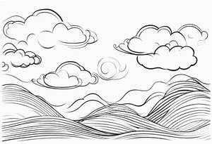 wispy clouds tattoo idea