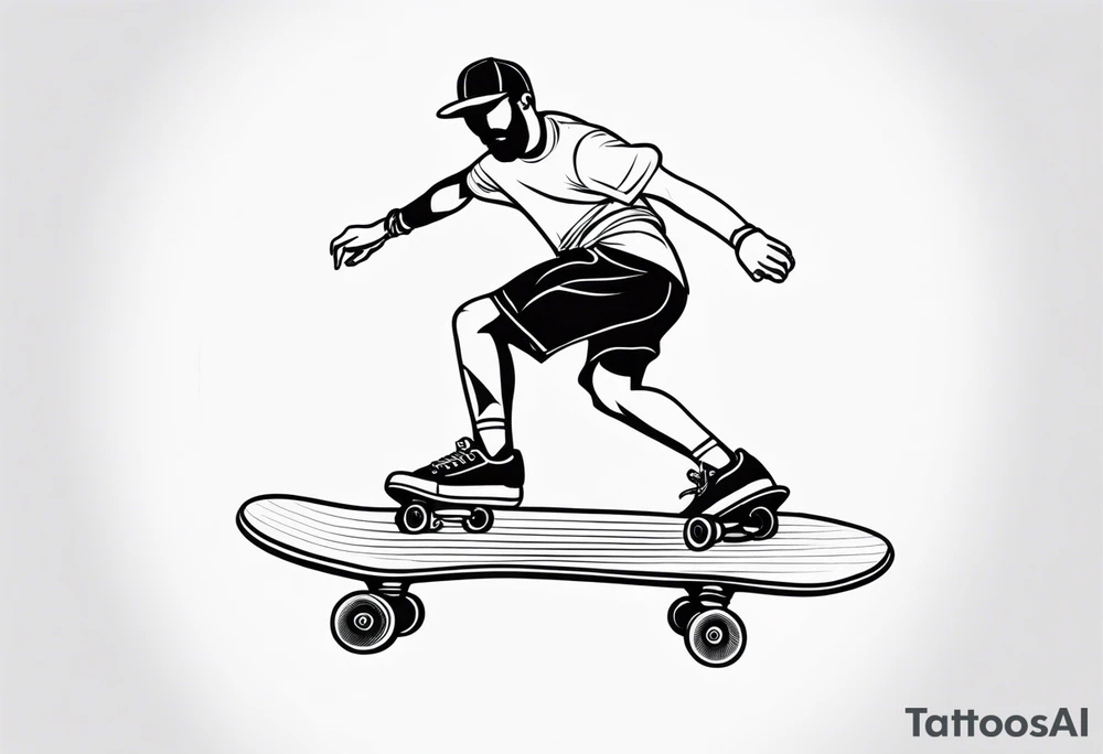 Retro Skateboard tattoo idea