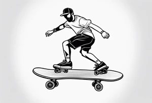 Retro Skateboard tattoo idea