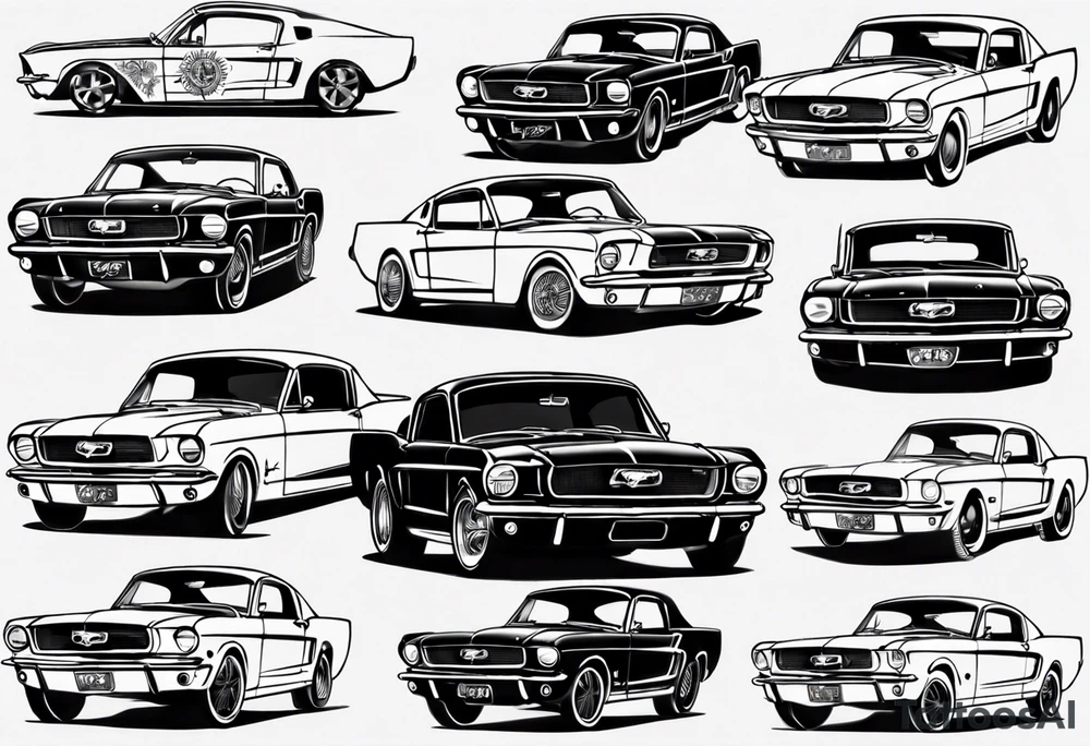 1960 ford mustang tattoo idea