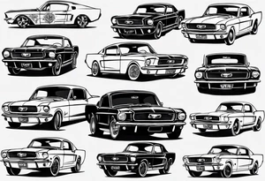 1960 ford mustang tattoo idea