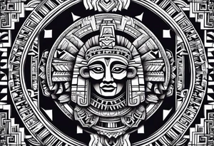 aztec sleeve tattoo idea