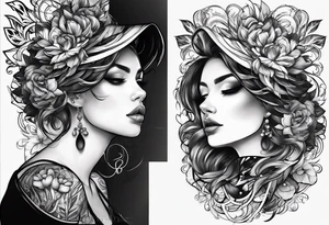 Two separate pieces one for day and one for night placed on each side of the chest tattoo idea
