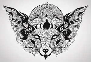 маска они с цветами tattoo idea