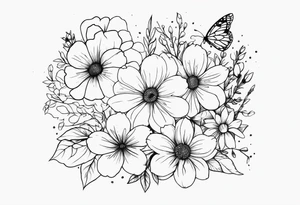 Love yourself first wrapped in flowers tattoo idea
