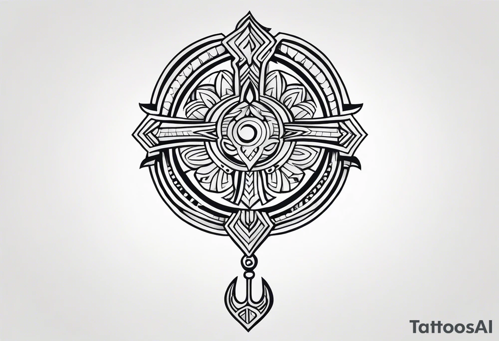 Polynesian hook tattoo tattoo idea