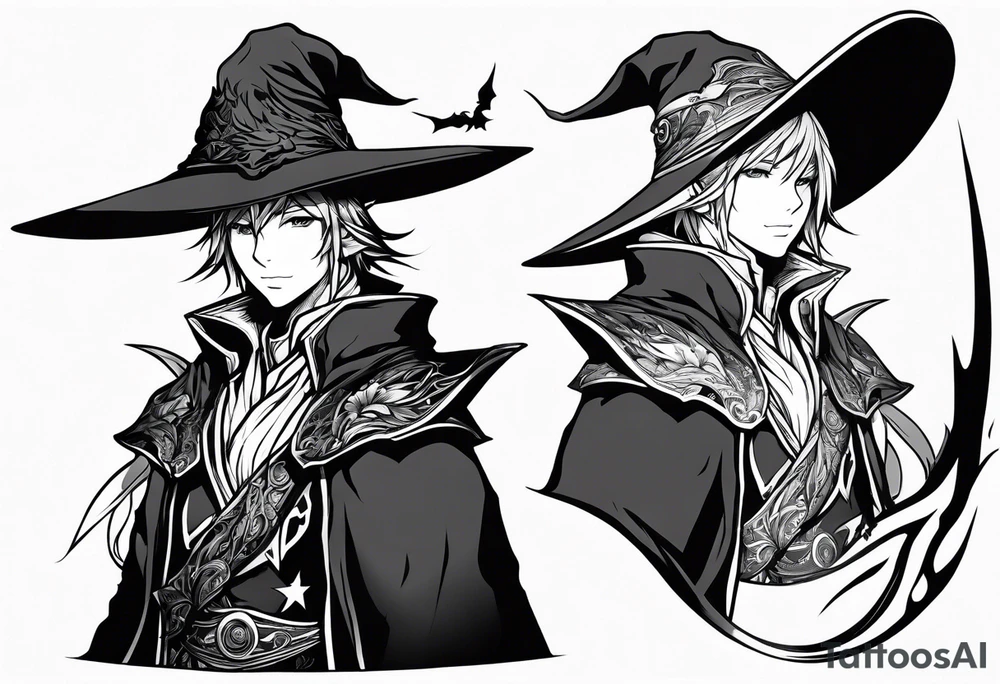 Final fantasy XIV job character Black mage tattoo idea