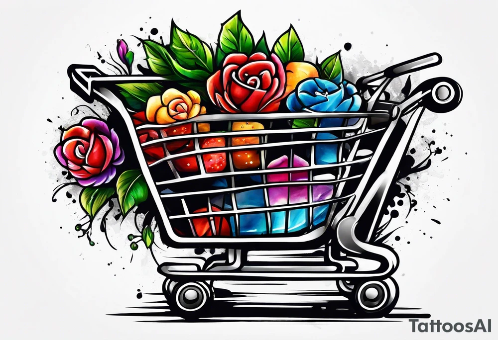Shopping cart tattoo idea