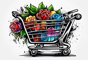 Shopping cart tattoo idea