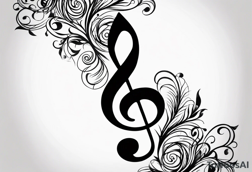 bass clef tattoo idea