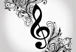 bass clef tattoo idea
