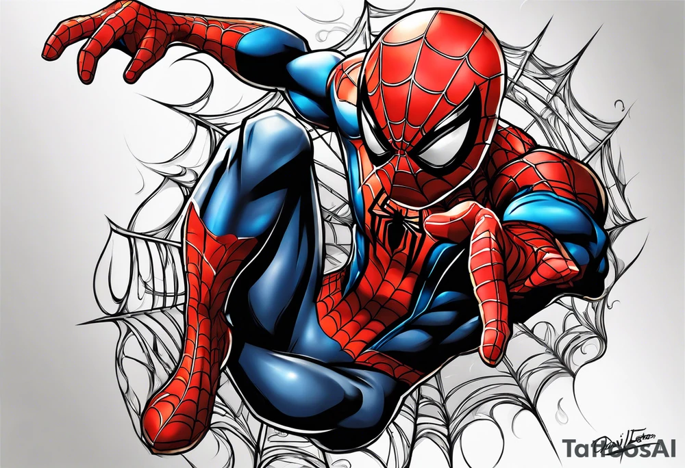 spiderman tattoo idea