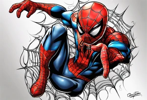 spiderman tattoo idea