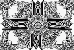 Humble wisdom caring cross detailed tattoo idea