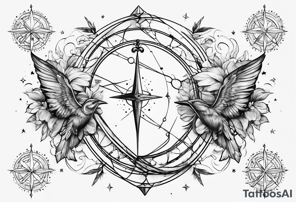 Sagittarius constellation tattoo idea