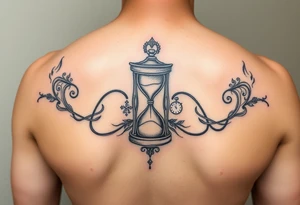 mother/son: music, hourglass, pocket watch, puzzle pieces, strength, forgiveness, love, infinity tattoo idea