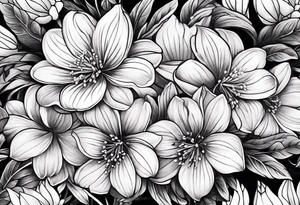 Floral design with a  lilac tattoo idea