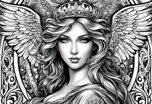 Angel murial heaven tattoo idea