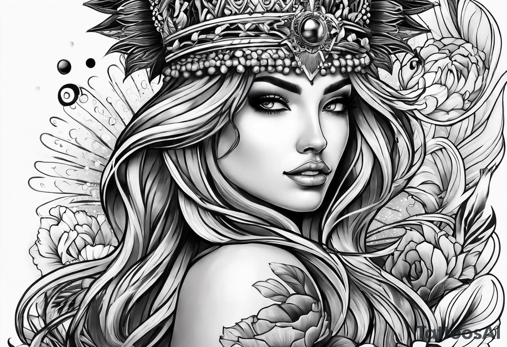 corazon con mar y sol tattoo idea