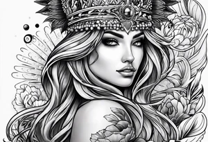 corazon con mar y sol tattoo idea