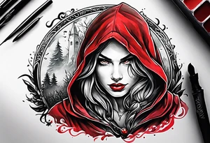 male version of little red riding hood tattoo idea
