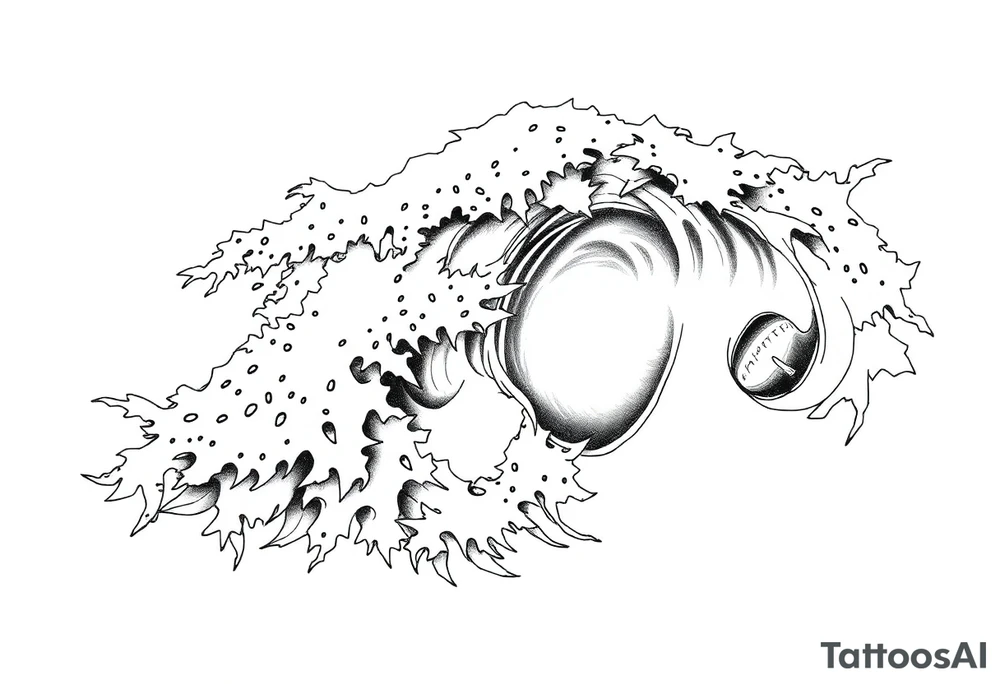 Roaming waves tattoo idea