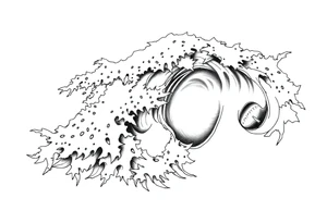 Roaming waves tattoo idea